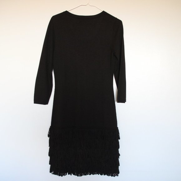 Calvin Klein Sweater Dress with loop fringe - Picture 4 of 10